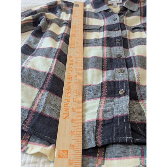 NWOT Toad & Co Re-Form Recycled Cotton Poly Flannel Shirt Barley Buffalo Check S - Picture 8 of 9
